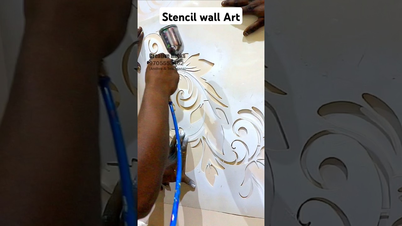3D Flower Wall Art with Simple Stencil Trick! 🌸