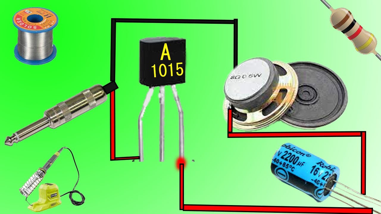 HOW TO MAKE AMPLIFIER USING  TRANSISTOR|AMPLIFIER USING A 1015 TRANSISTOR|A 1015 AMPLIFIER CIRCUIT