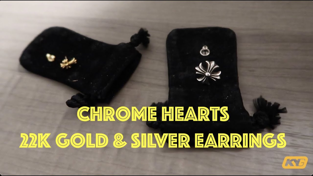 Chrome Hearts 22 Karat Gold & Silver 925 Earrings - review and Price! Are they worth the money?