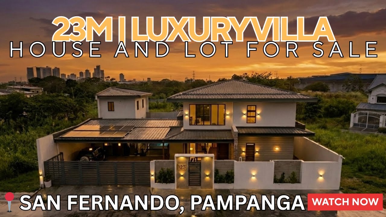 ₱23M MODERN LUXURY HOME WITH POOL FOR SALE in Pampanga | Near SM Pampanga | 5BR + 8 Car Garage!
