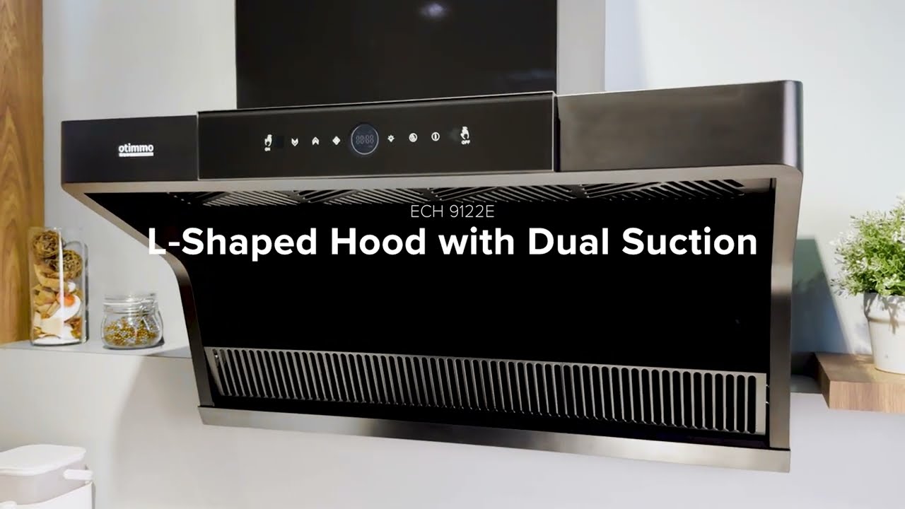90cm 1200m&sup3;/h L-Shaped Cooker Hood with Dual Suction | ECH9122E
