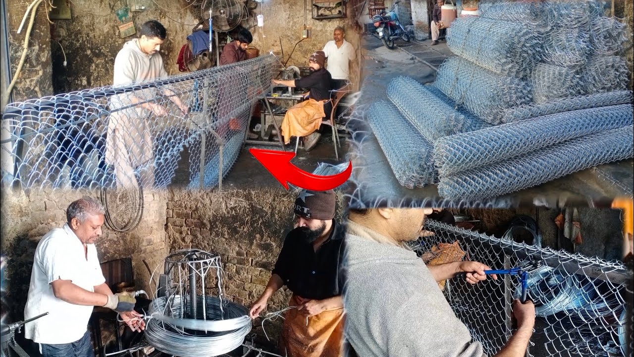 How To Make Chain Link Fence Wire Netting||Chain Link Wire Fencing Manufacturing Machine||Amazing