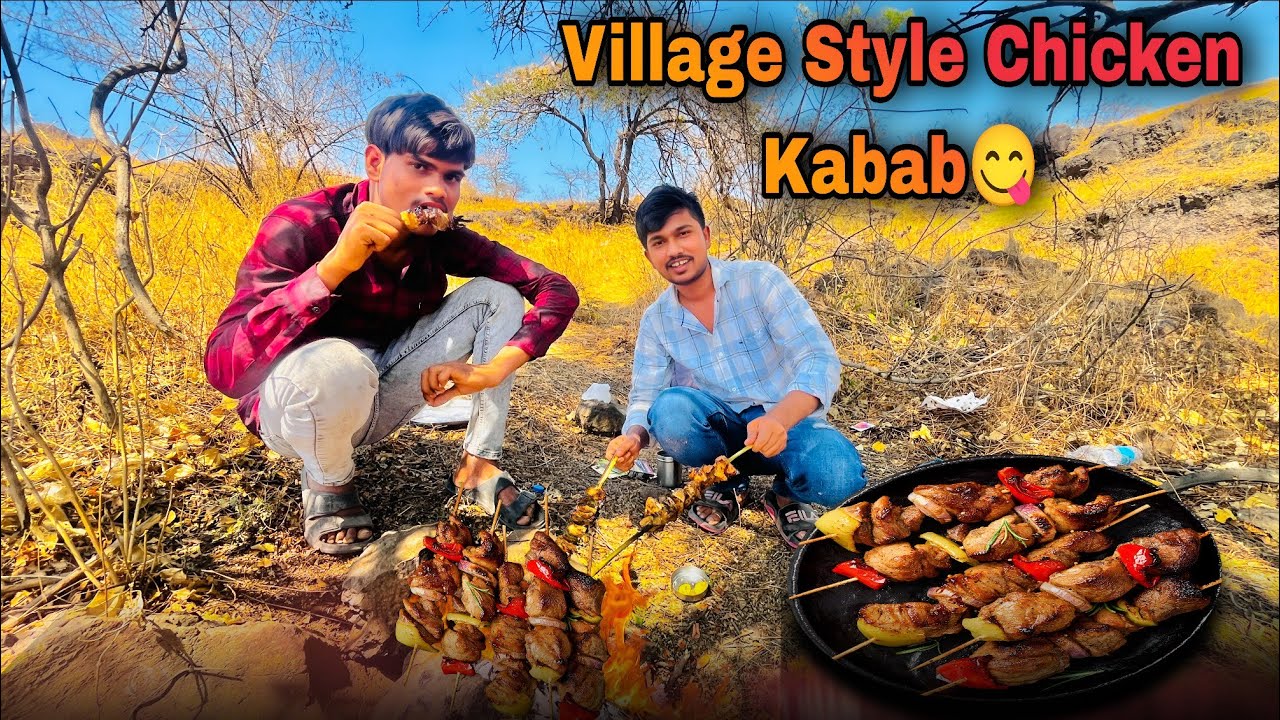 Village Style Chicken Tikka Kabab 😋 | Coolshotboiii Tushar | #cooking #vlog