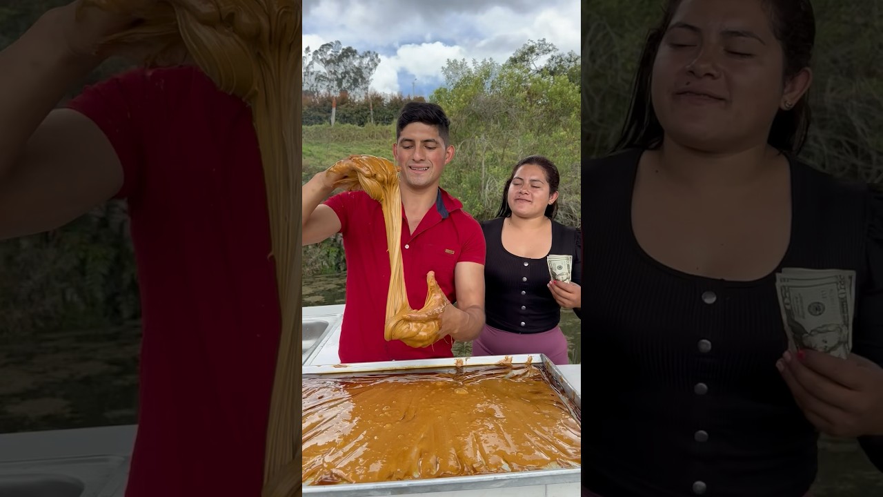 As&iacute; preparamos la melcocha en el campo 😱👌