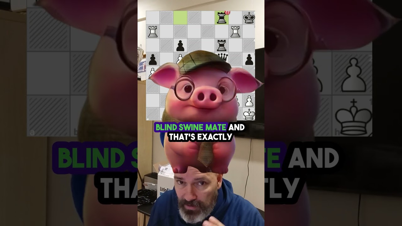 The BLIND SWINE MATE was pivotal in this game after a big blunder by black  