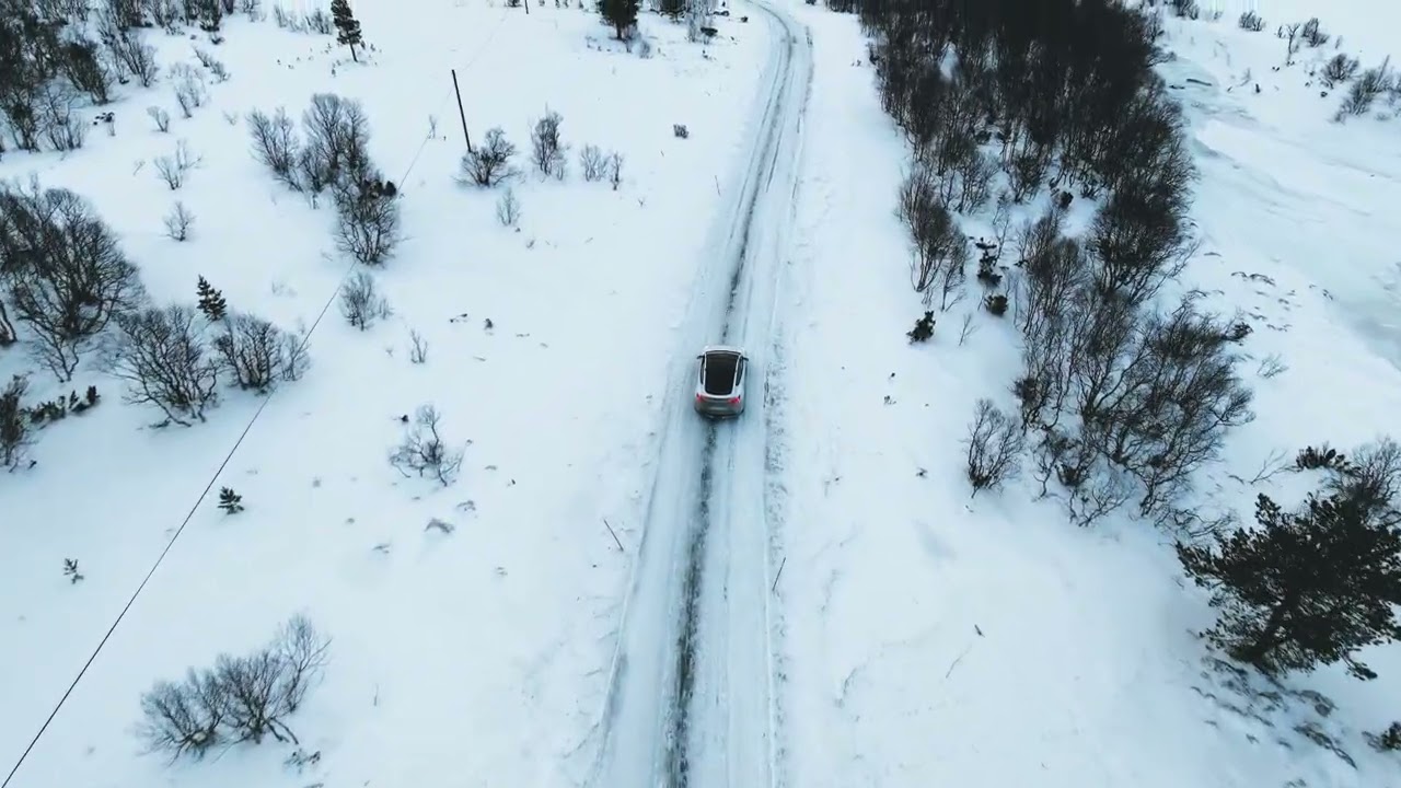 Winter drive to epic frozen waterfall in Norway🇳🇴