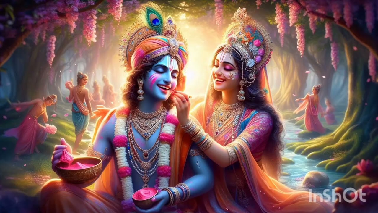 🌸🎨 राधा-कृष्ण की होली सिर्फ रंगों का त्योहार नहीं…ये प्रेम, भक्ति और आनंद का उत्सव है 💛💙राधे राधे 🙏