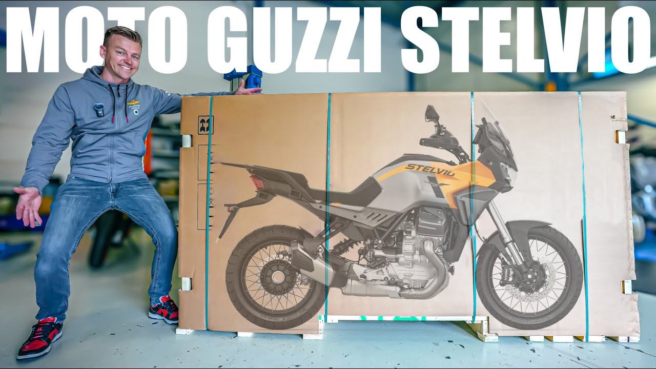Распаковка мотоцикла GUZZI STELVIO 2024 года (115 л.с.) V-Twin