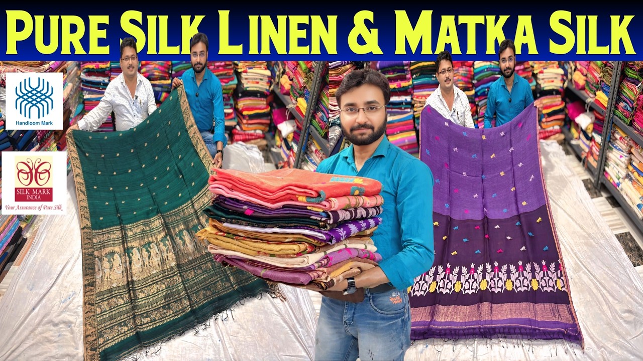 Pure Silk Linen | Pure Matka Silk | Gachi By Gachi Tussar // Silk Mark & Handloom Mark Certified |