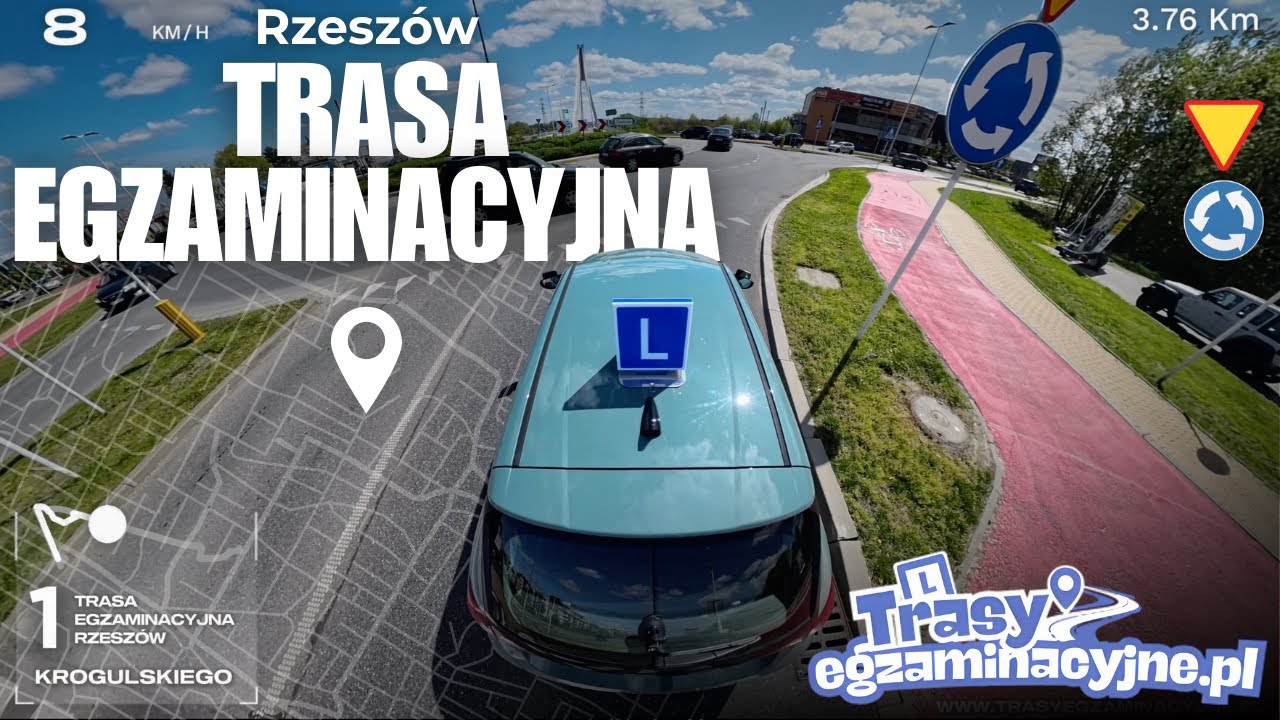 EGZAMIN PRAKTYCZNY- CAŁA TRASA EGZAMINACYJNA RZESZÓW  | Nauka Jazdy | Prawo Jazdy | Kurs online
