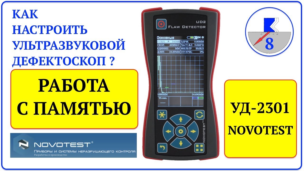 8 NOVOTEST УД-2301 Работа с памятью