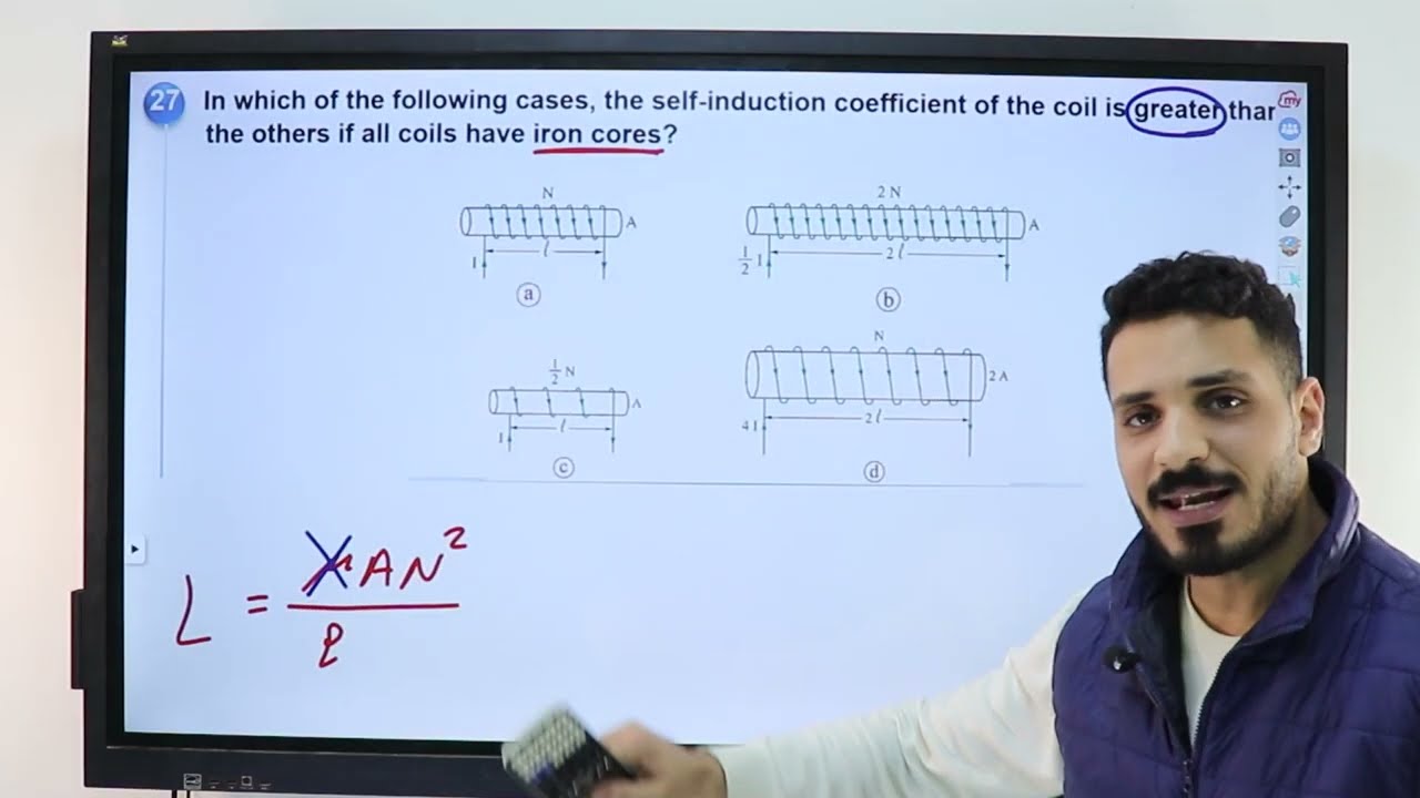 Physics - 3rd sec - Chapter 3 - Lesson 2 - Self induction of a coil.
