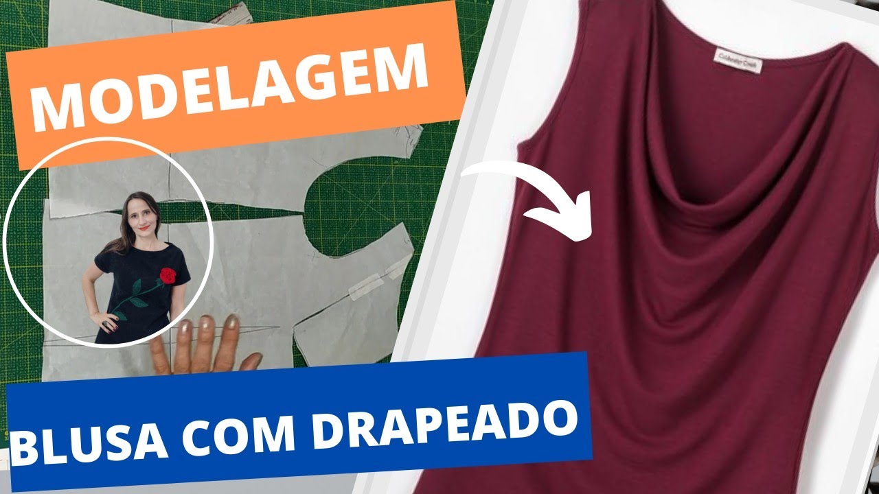 COMO FAZER BLUSA DECOTE DRAPEADO (DEGODE, BOBA ) PASSO A PASSO PARA INICIANTES