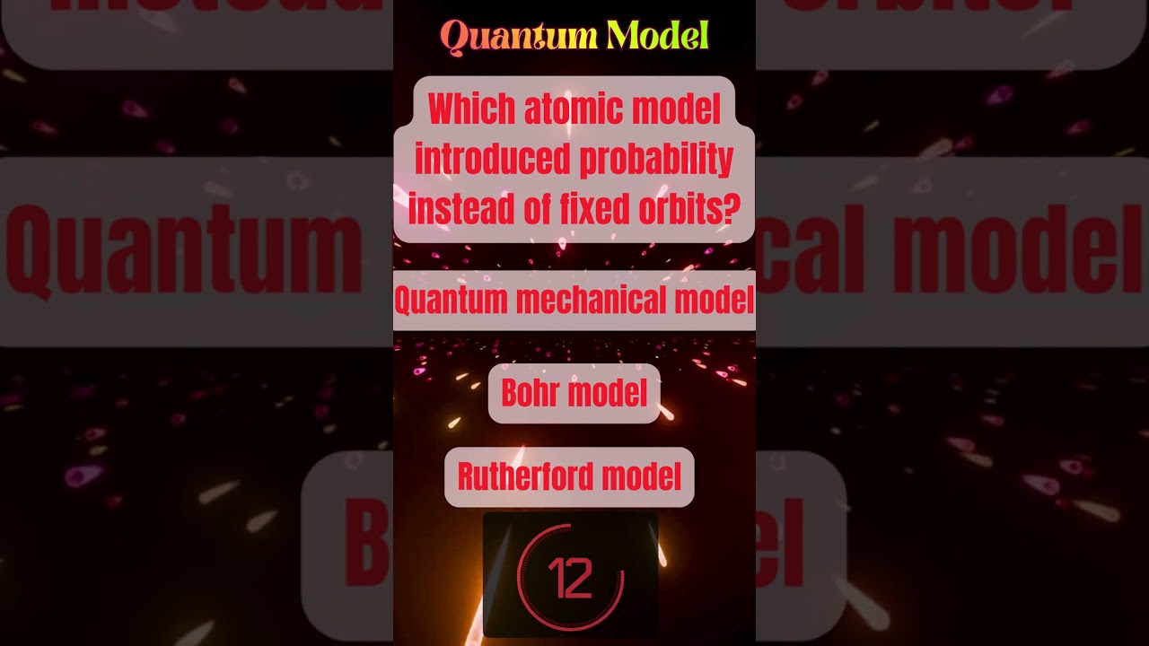 Quantum Model of Atom ⚛️| Chemistry Quiz ⚛️
