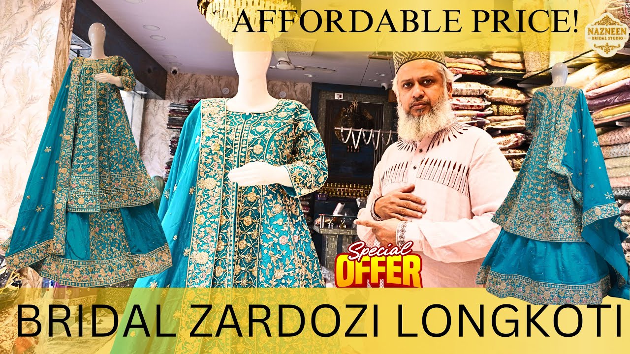 Very Luxury Bridal Zardozi Longkoti at Affordable Price 😍 | Premium Designer Bridal Collection