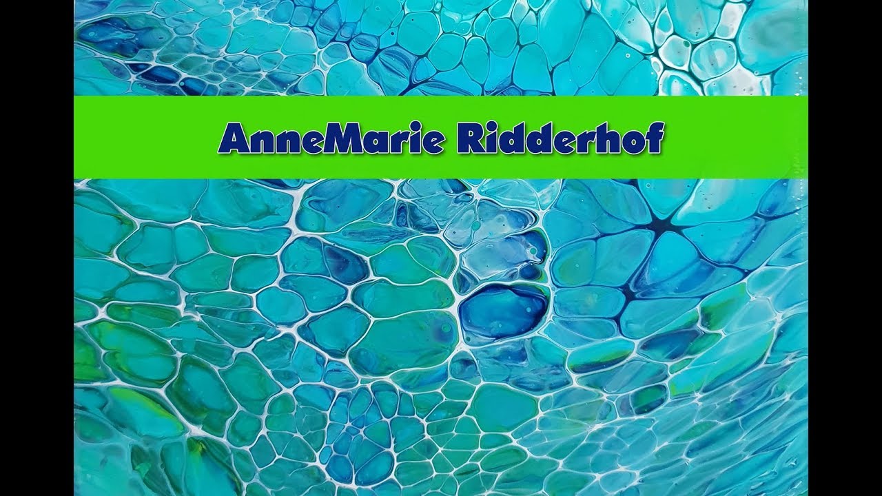 ( 719 ) Acrylic pouring blues and greens