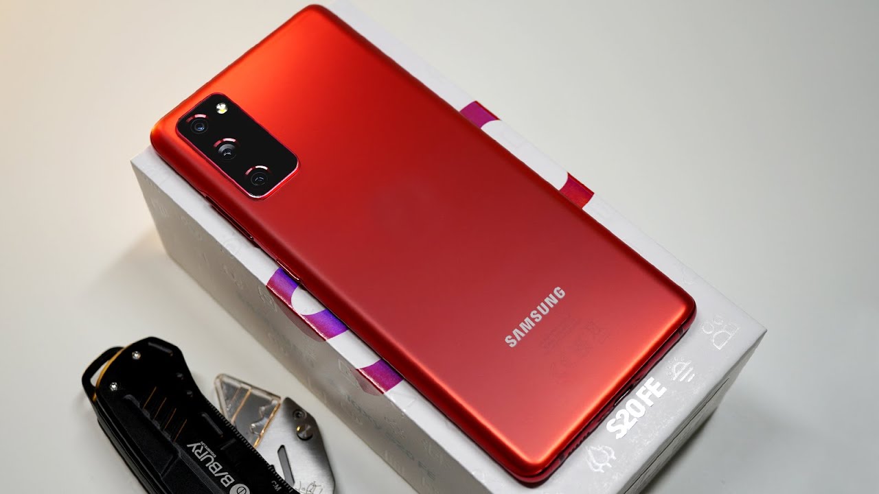 Unboxing Samsung Galaxy S20 FE 5G (Fan Edition) In Cloud Red With Pro Grade Triple Lens Camera