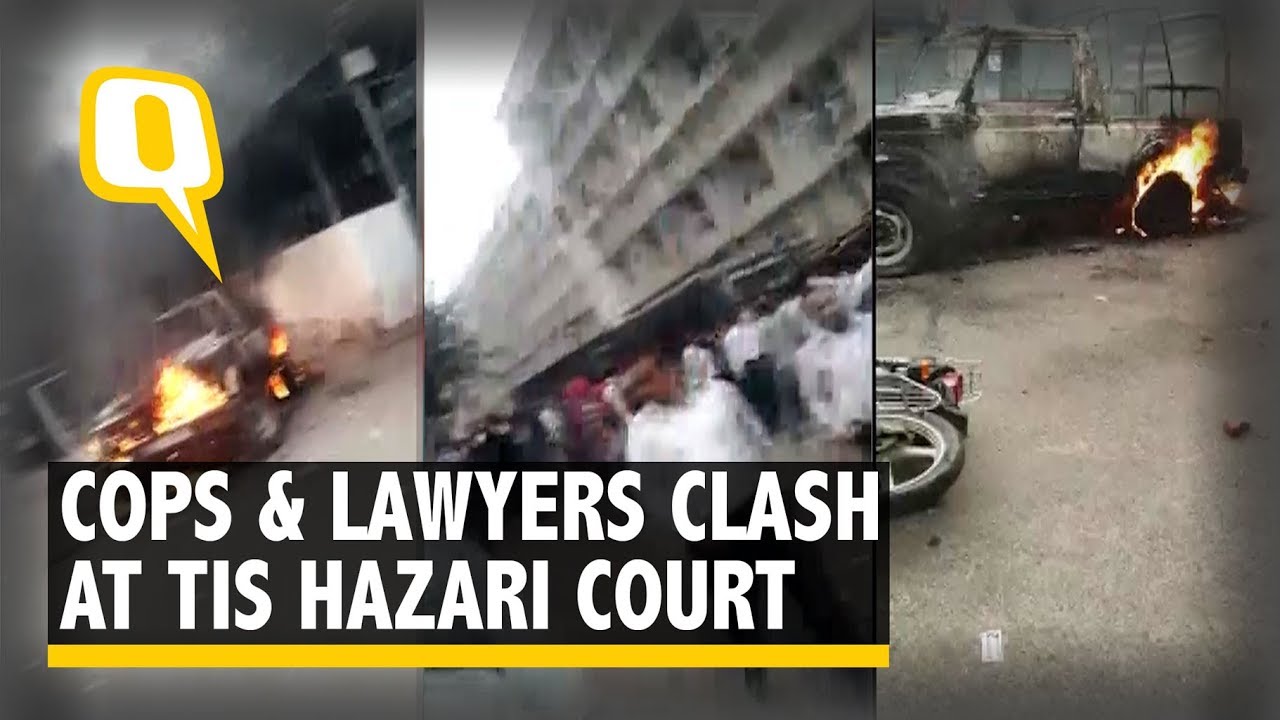 At Least 1 Injured as Lawyers and Police Clash at Tis Hazari Court | The Quint