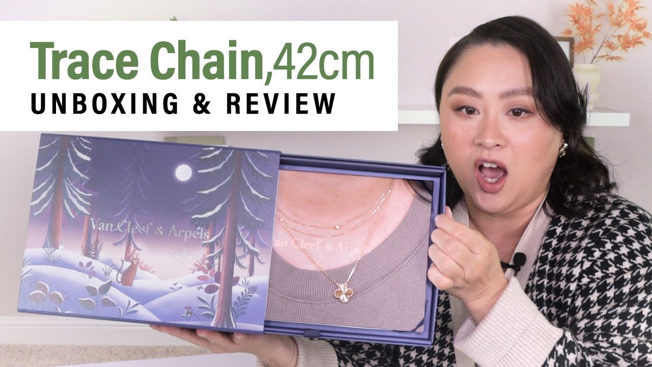 Распаковка цепочки Van Cleef and Arpels Trace Chain, 42 см | Праздничная упаковка 2025 года
