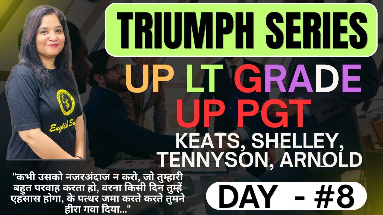 UP LT GRADE English 2025 I UP TGT English Preparation I Triumph Series Start Preparing for Exam Day8