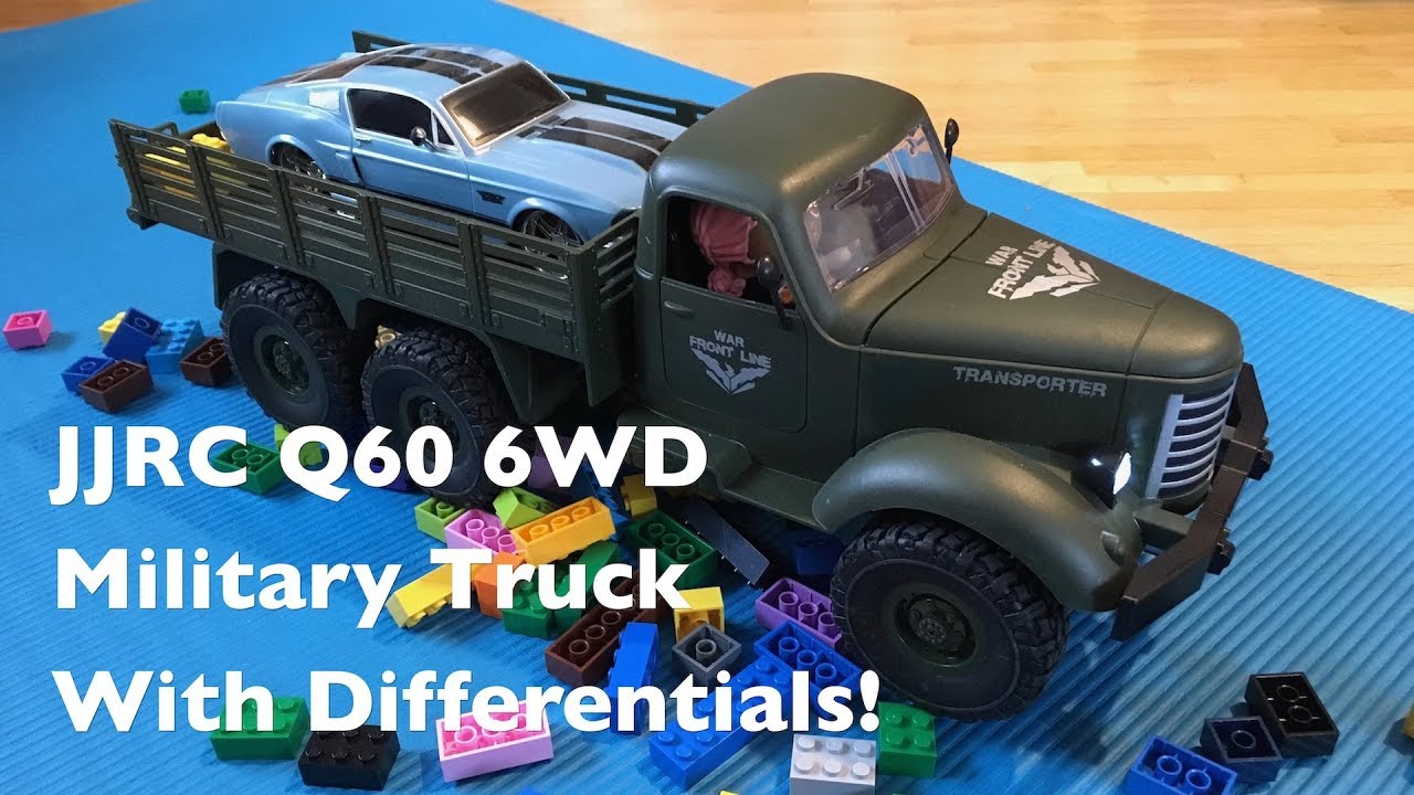 JJRC Q60 6WD 1/16 Scale RC Military Truck Unboxing, First Look, Differential Teardown