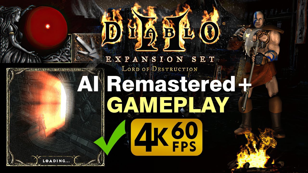 Diablo II: AI Remastered Gameplay in 4K 60fps + EAX + 3D + HRTF (first 16 minutes)