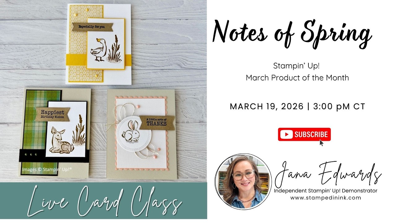 Clean and Simple Handmade Cards | Notes of Spring Stampin' Up!