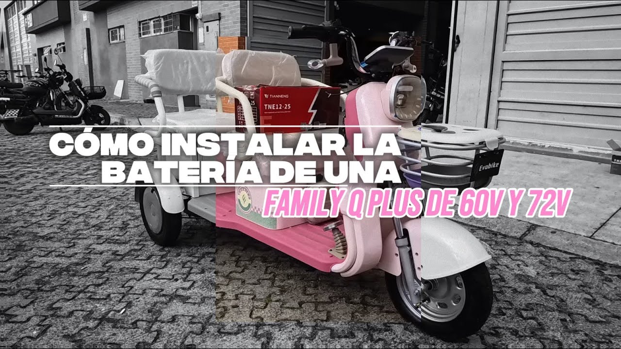Cómo instalar la batería de una Evobike Family Q Plus de 60V y 72V🔋
