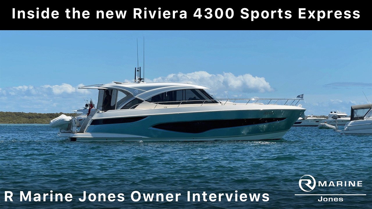 Эксклюзивный обзор яхты Riviera 4300 Sports Express | Интервью с владельцем Р. Марин Джонс