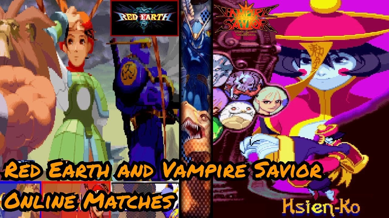 Red Earth and Vampire Savior Online Matches [Mai-Ling/Hsien-Ko] -Capcom Fighting Collection