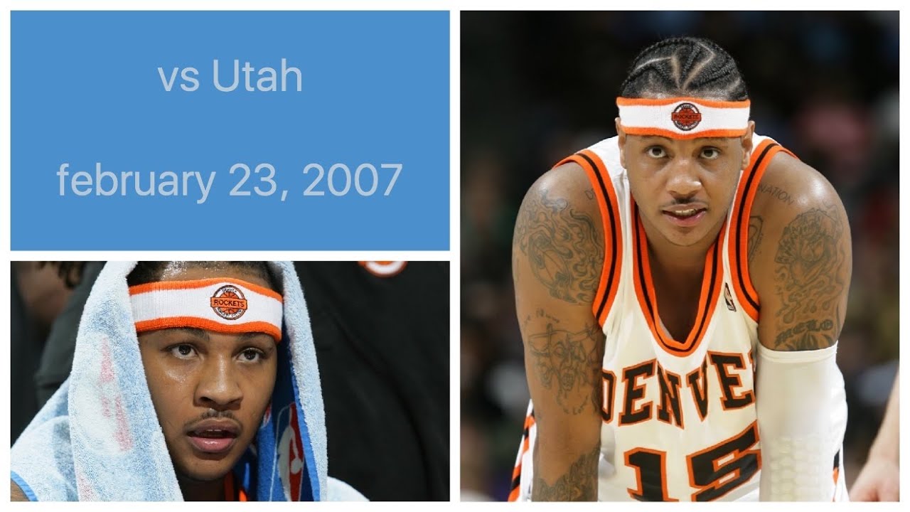 Carmelo Anthony 36 pts vs Utah Jazz Highlights (february 23, 2007)