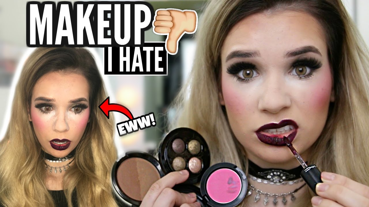 FULL FACE Using Makeup Products I HATE! *SO BAD*