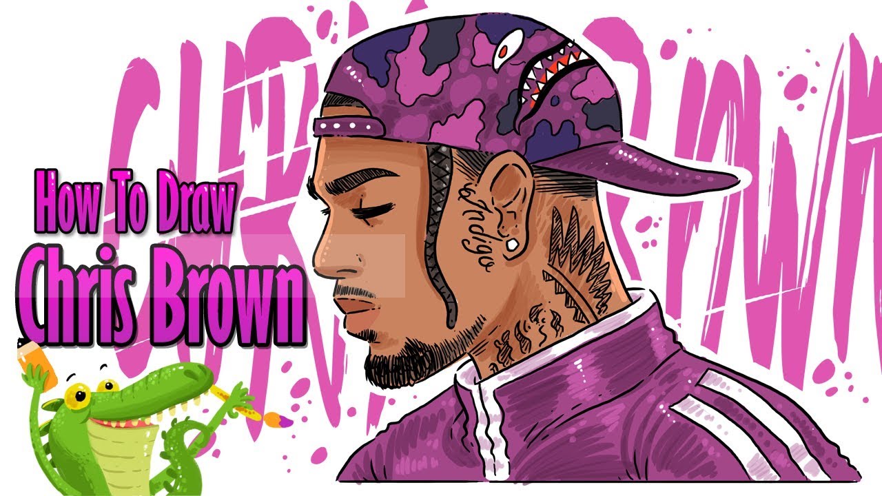 how to draw Chris Brown step by step | bape