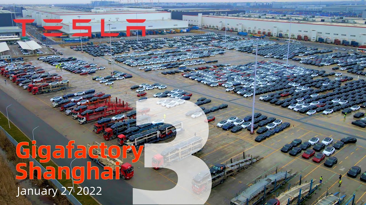 (January 27  2022) Tesla Gigafactory 3 Shanghai 4K Video