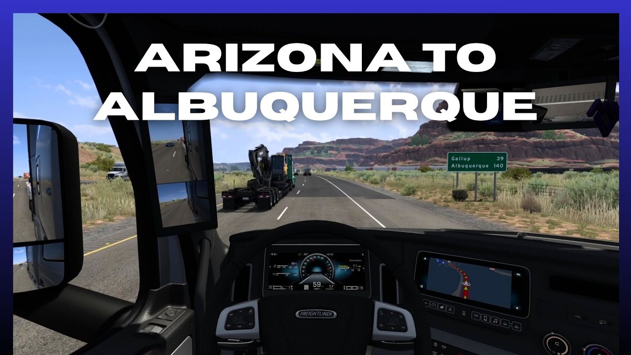 Hauling Air Compressors from Winslow, AZ to Albuquerque, NM! | American Truck Simulator