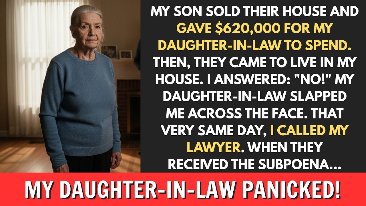 My son sold their house and gave $620,000 for my daughter-in-law to spend. Then, they came to live