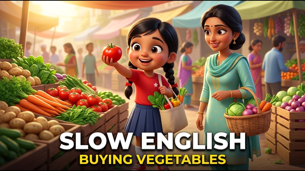 Buying Vegetables | Real-Life English Listening for Beginners (A1–A2)