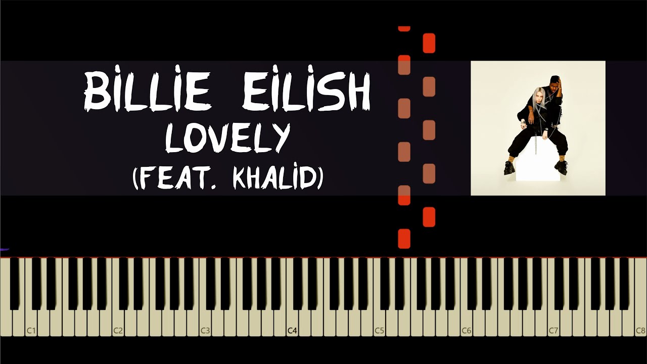 Billie Eilish - Lovely (feat. Khalid) - Piano Tutorial by Amadeus (Synthesia)