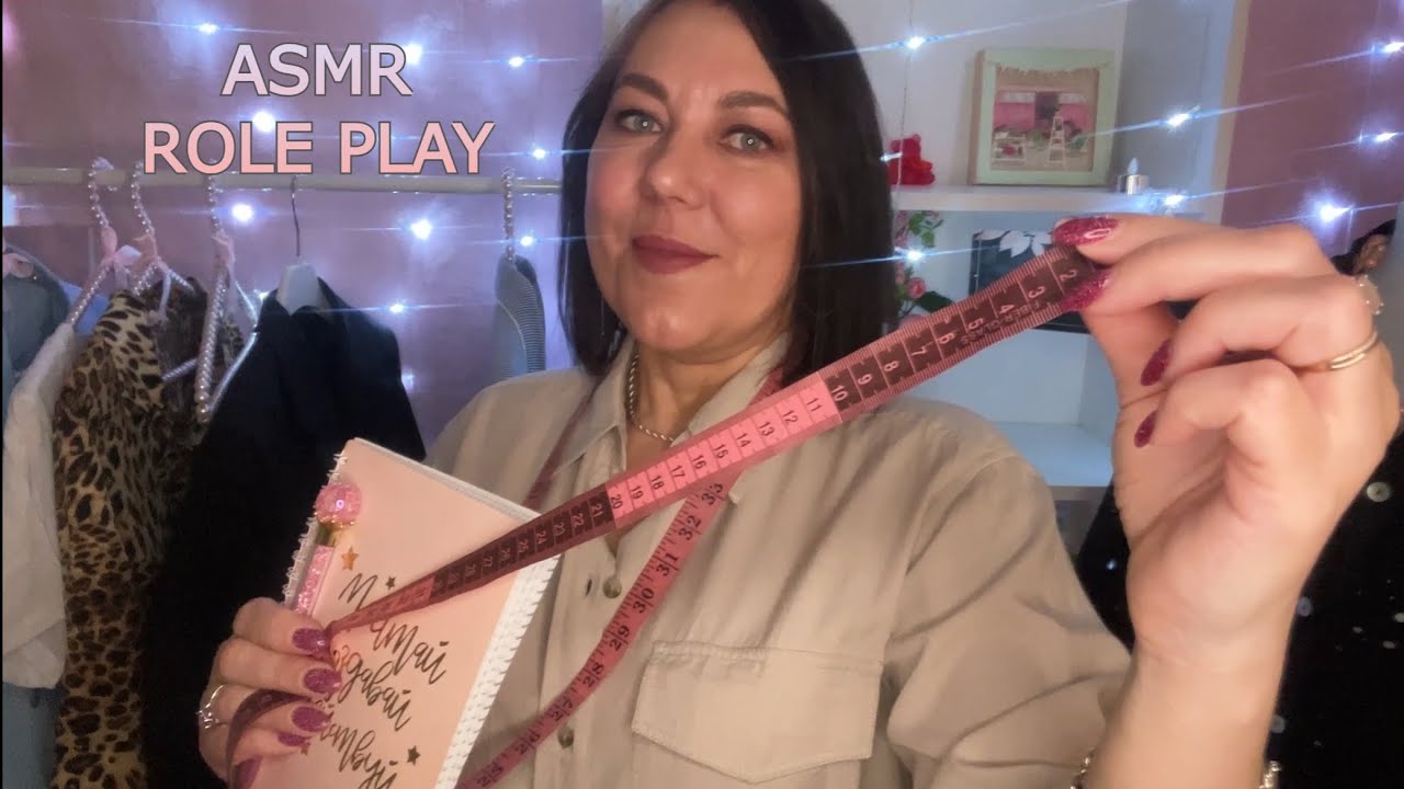 ASMR РОЛЕВАЯ ИГРА УСЫПЛЯЮЩЕЕ🧵АТЕЛЬЕ📏Снятие мерок для пошива платья👗Измерю ВАС💖