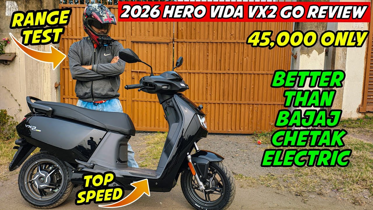 2025 New Hero Vida VX2 Go Review || Range Test🔥- Best EV Scooter At 45,000 - Bajaj Chetak killer😱