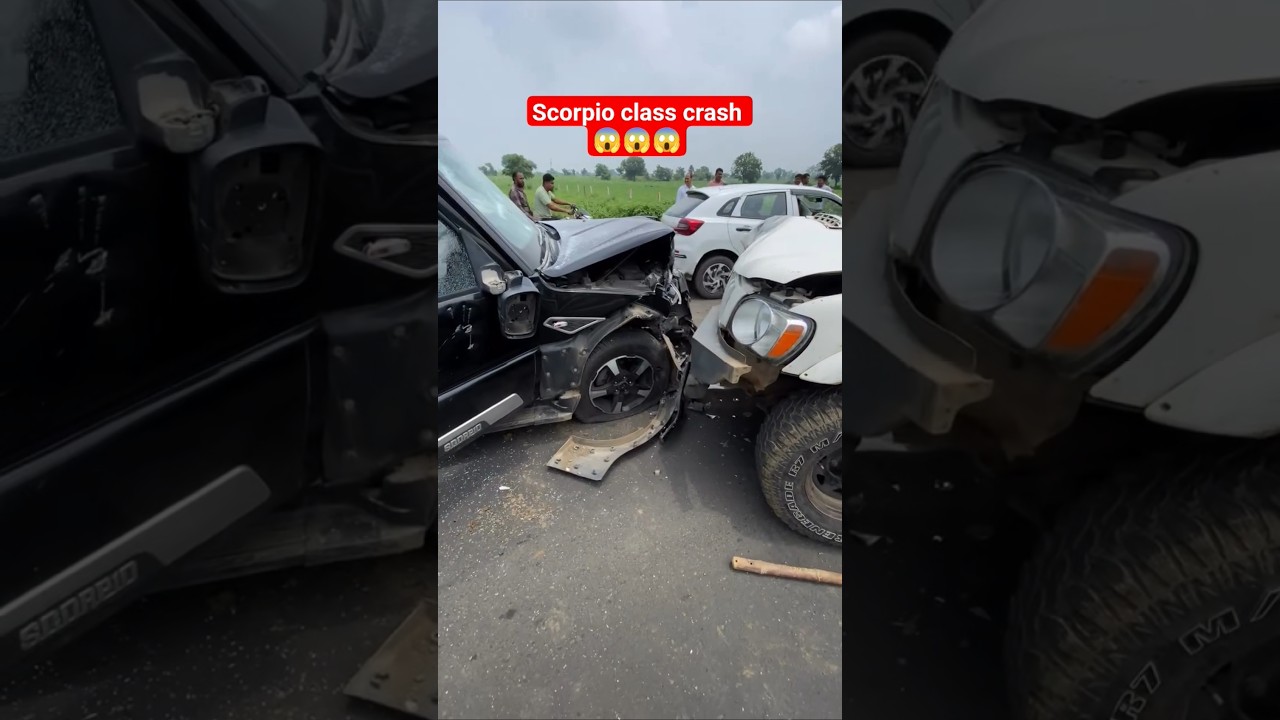 Scorpio Classic Crash With Scorpio Classic | Shocking Accident Video #mahindrascorpio #scorpiocrash
