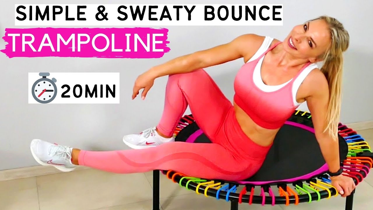 Beginner friendly 20 minute trampoline workout | Trampoline exercises for weight loss for beginners