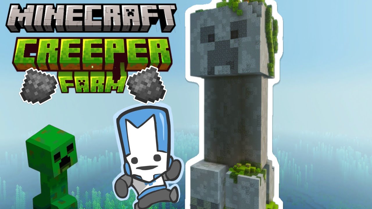 Building a MASSIVE CREEPER with a creeper farm inside! Minecraft survival