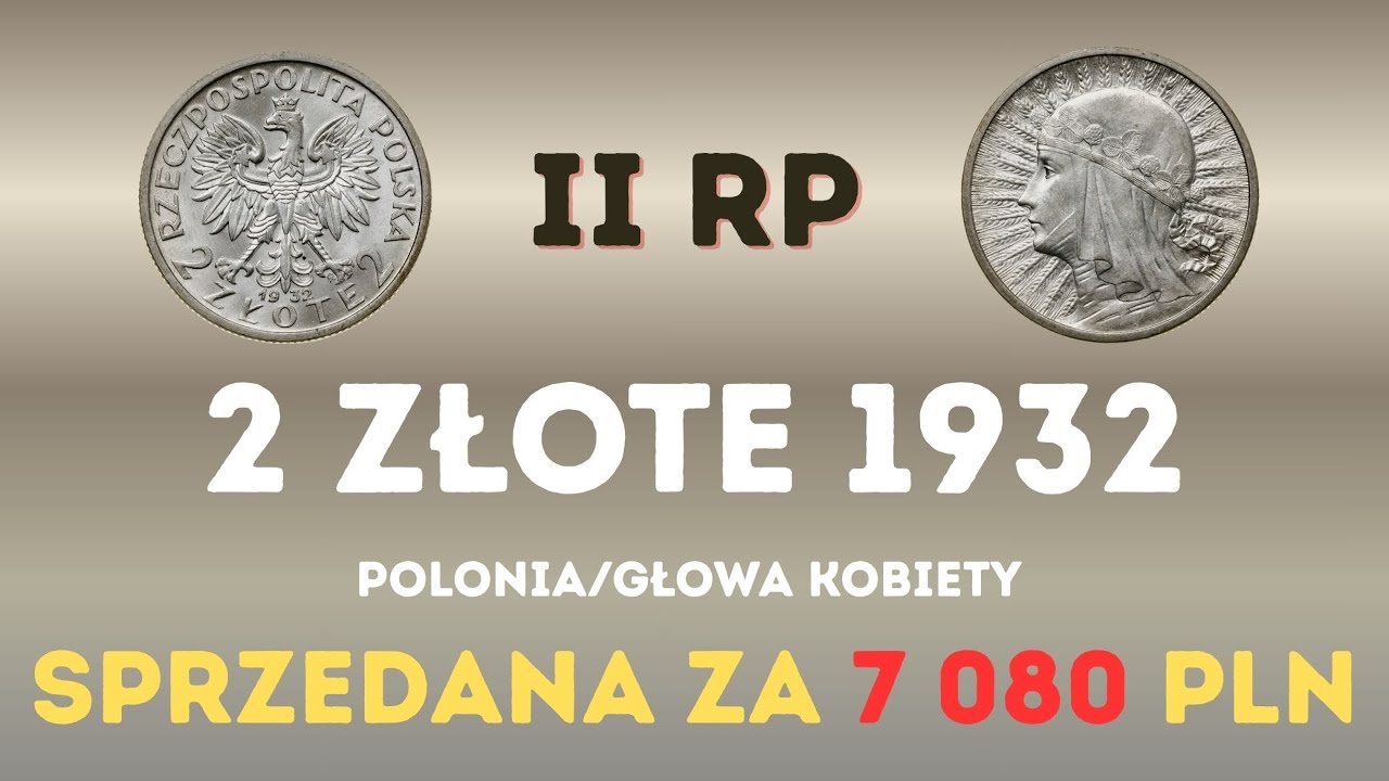 II RP. 2 Złote 1932 Polonia/Głowa kobiety. Sprzedana za 7080 PLN.