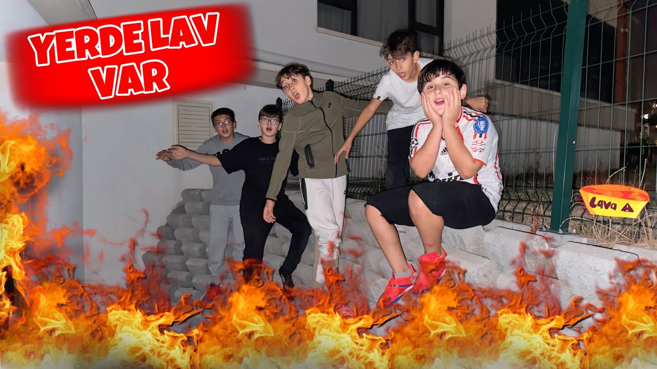 YERDE LAV VAR CHALLENGE !! THE FLOOR İS LAVA CHALLENGE
