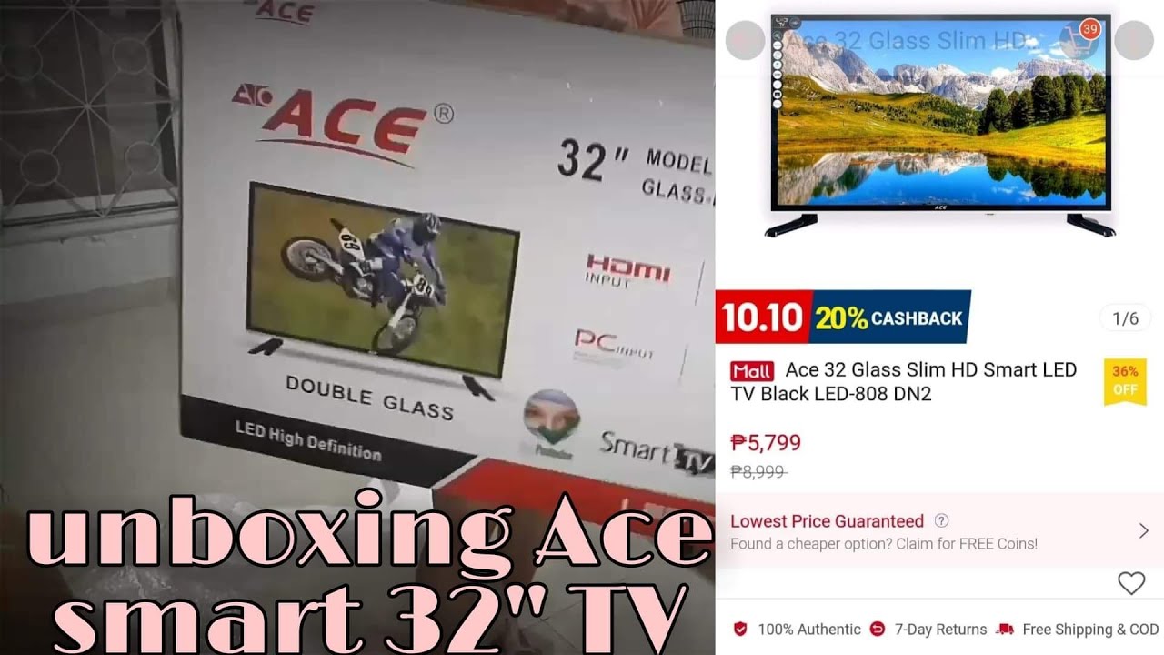 Unboxing Ace Smart TV 32 inches Glass Slim HD