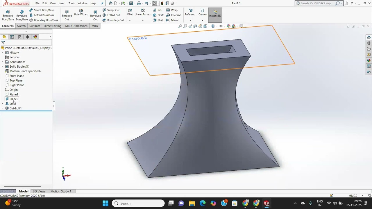 SolidWorks 3D Modeling: Loft, Loft Cut, Boundary Boss & Boundary Cut Explained | Part 10