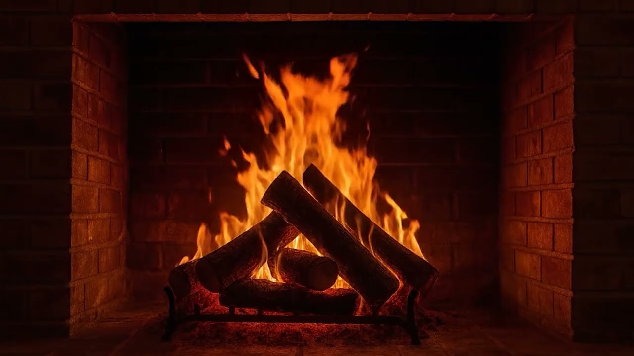 Relaxing Crackling Fireplace | Warm Winter Ambience for Sleep & Focus