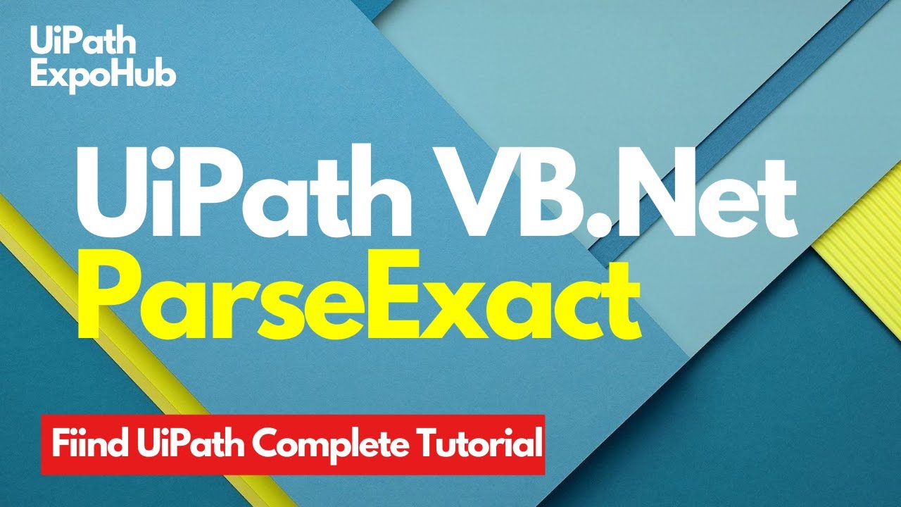 UiPath VB Net ParseExact