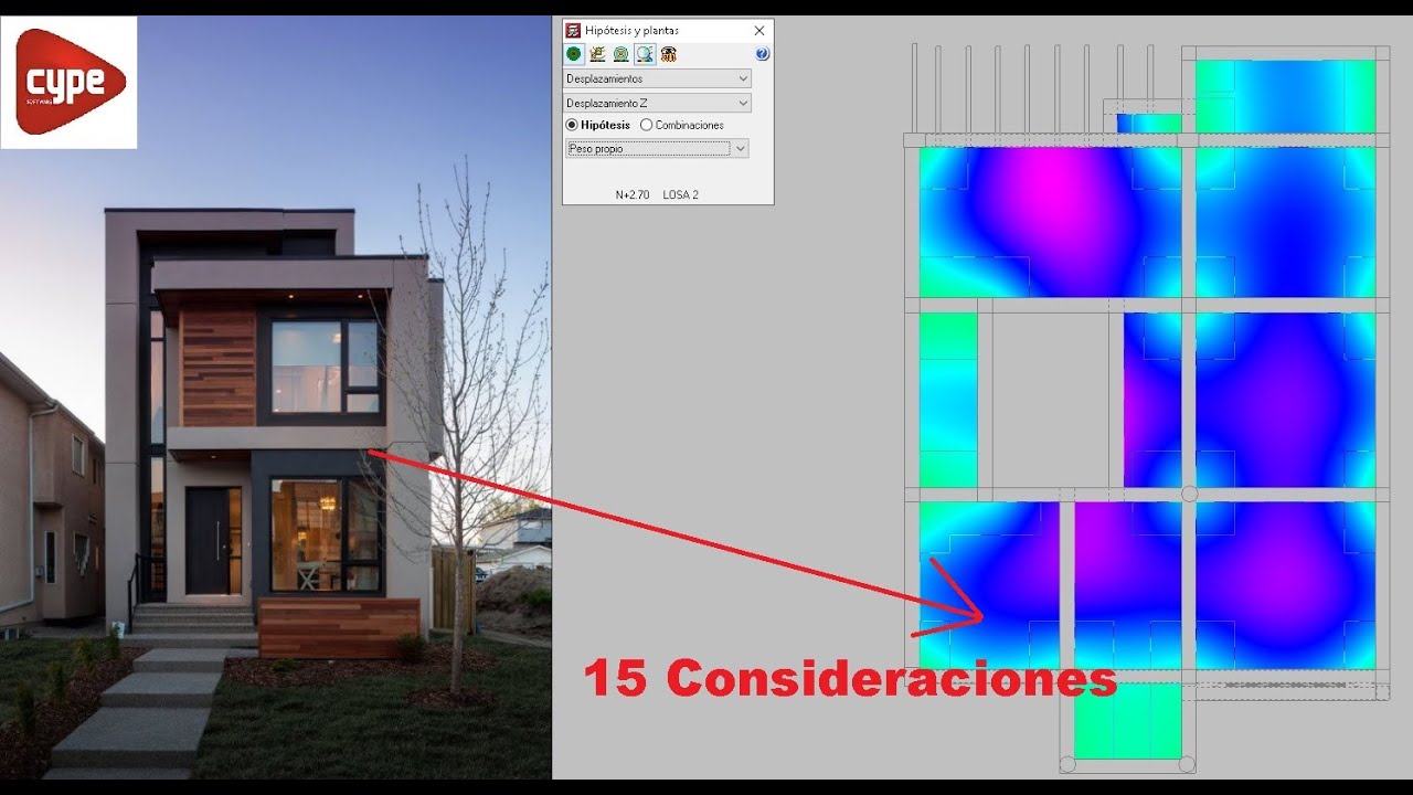 15 CONSIDERACIONES PARA ESTRUCTURAS NO SUPERIORES A 2 NIVELES MEDIANTE CYPECAD.